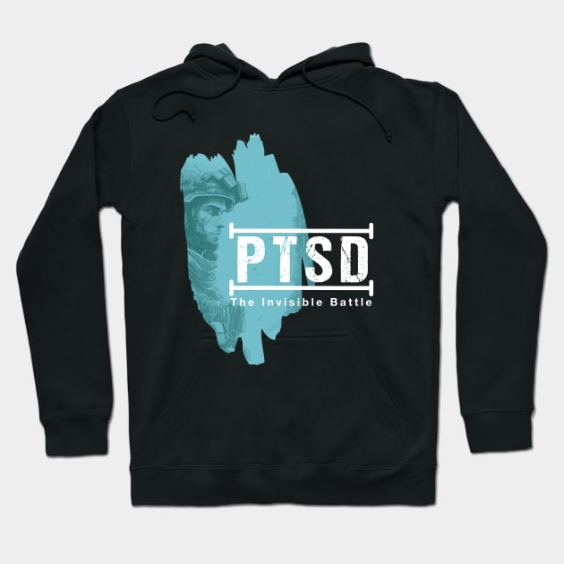 PTSD : The Invisible Battle Hoodie by pixcotee